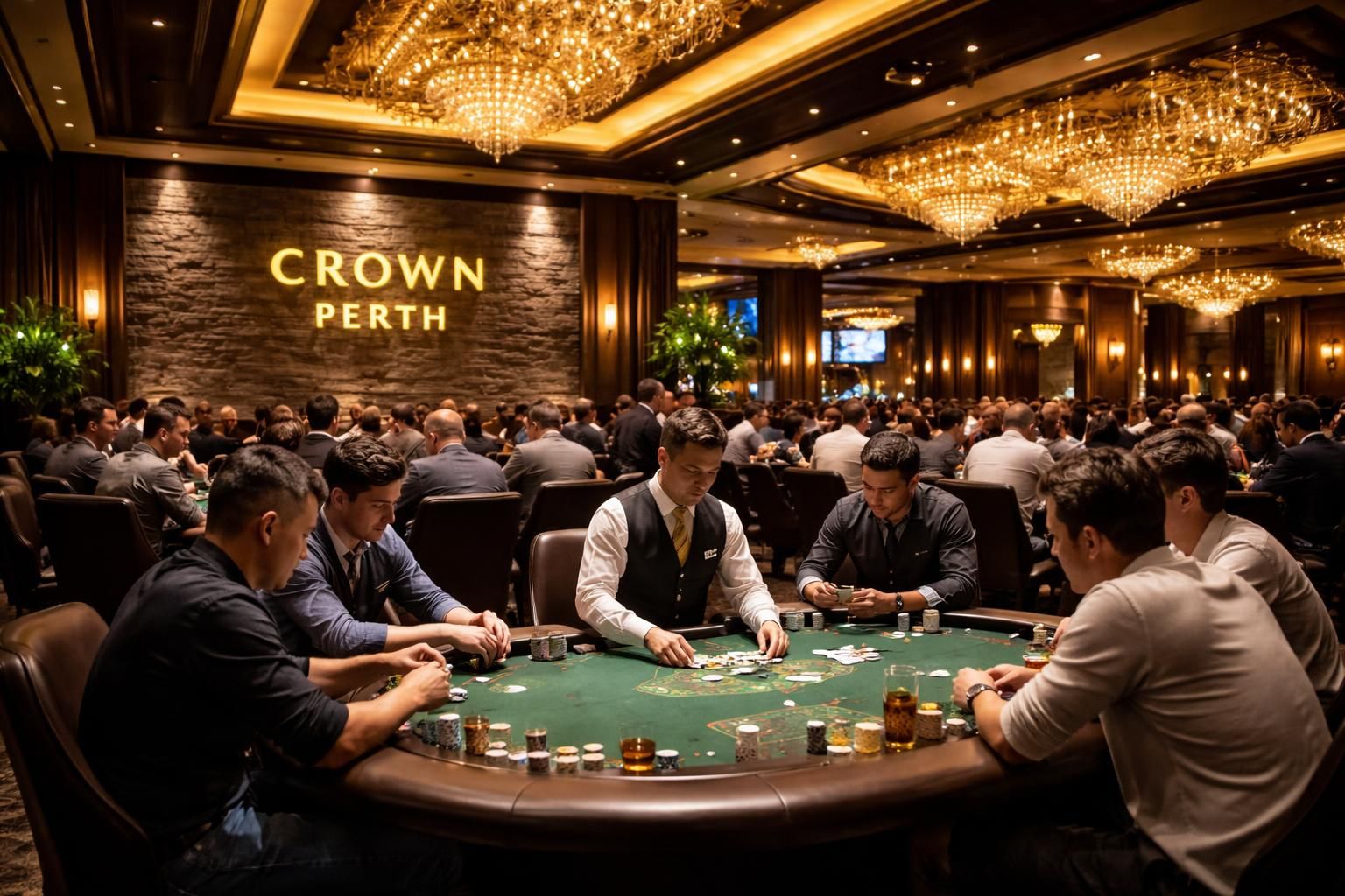 découvrez l'ambiance unique et électrisante de la salle de poker crown perth à perth, australie, où passion et compétition se rencontrent pour une expérience inoubliable.